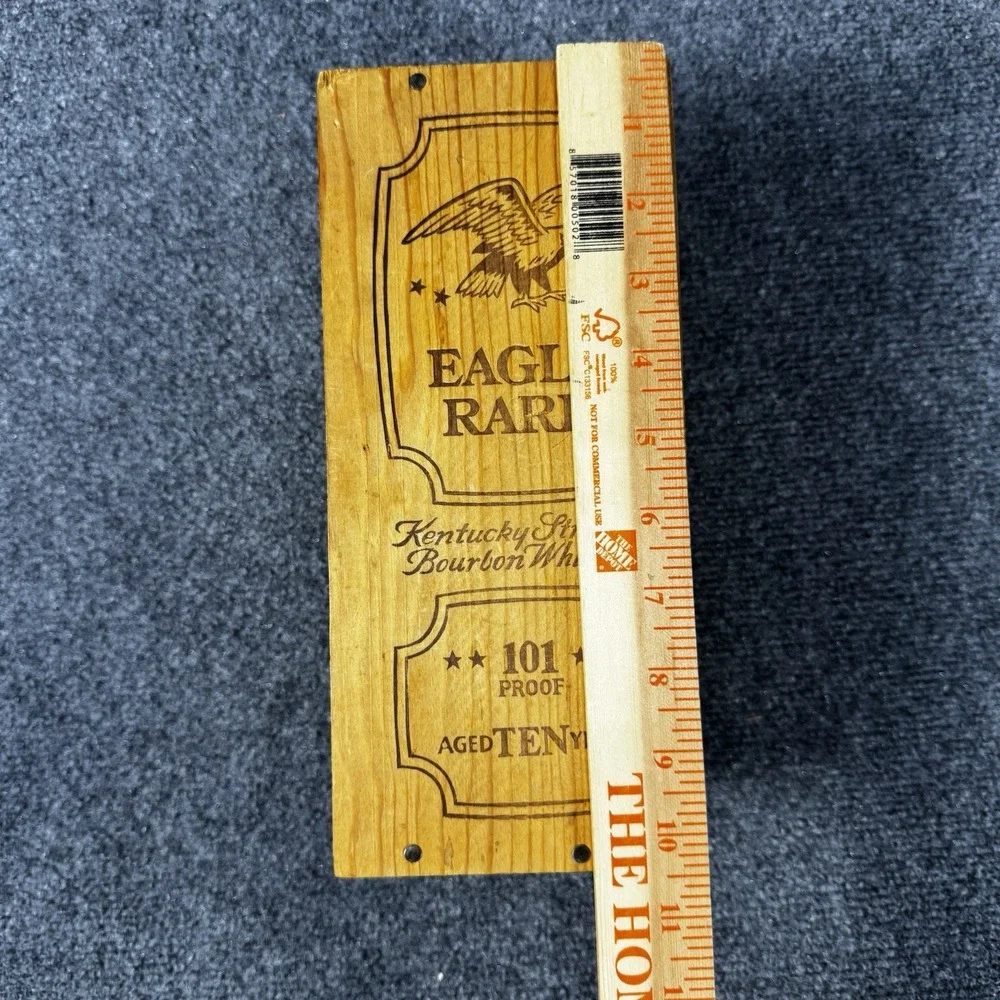 Vintage Eagle Rare 101 Proof Bourbon Wooden Box Only Empty Display Case 10 Year